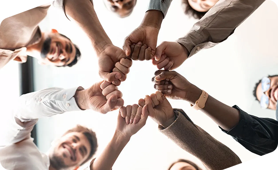 Team working together